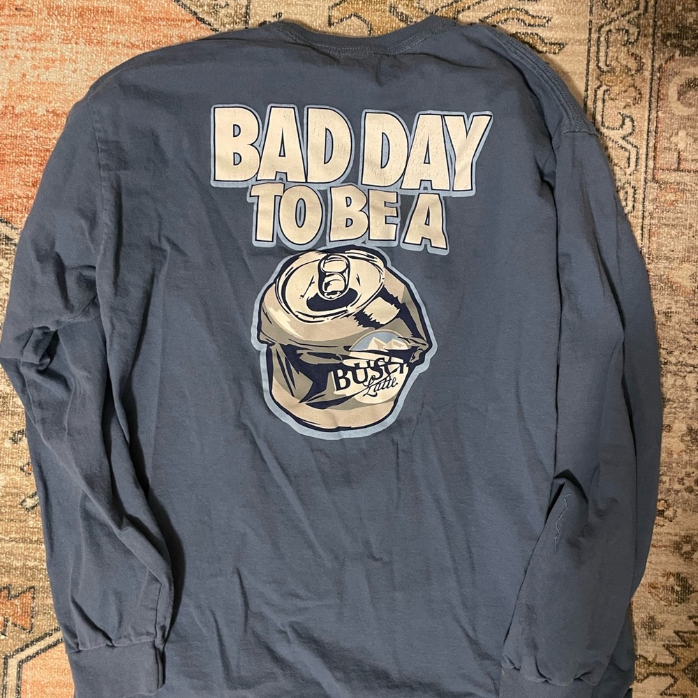Mens large Busch latte long sleeve